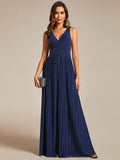 Stunning V-Neck Empire Waist Long Formal Evening Dress