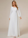 Elegant Long Sleeve A-Line Chiffon Mother Dress