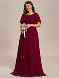 Plus Size Formal Empire Waist A-Line Chiffon Bridesmaid Dress