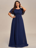Plus Size Formal Empire Waist A-Line Chiffon Bridesmaid Dress