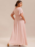 Plus Size Formal Empire Waist A-Line Chiffon Bridesmaid Dress
