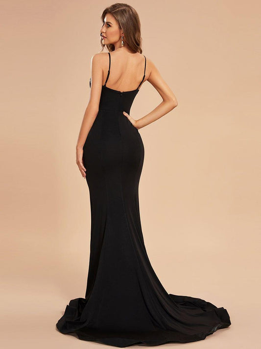 Custom Size Spaghetti Strap Neckline Beading Bodycon Mermaid Formal Dress