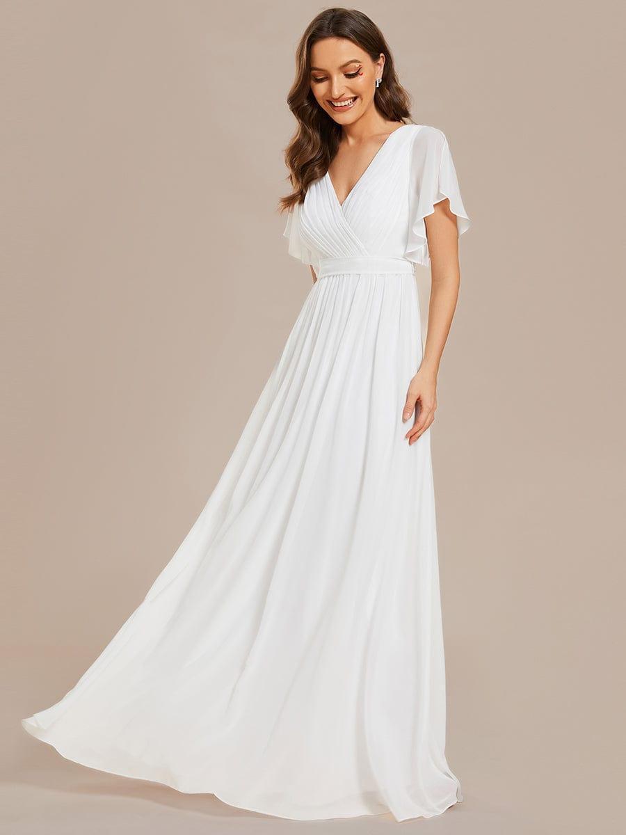 Mint Green Pleated A-Line Evening Dress with Sleeves