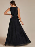 Stunning V-Neck Empire Waist Long Formal Evening Dress