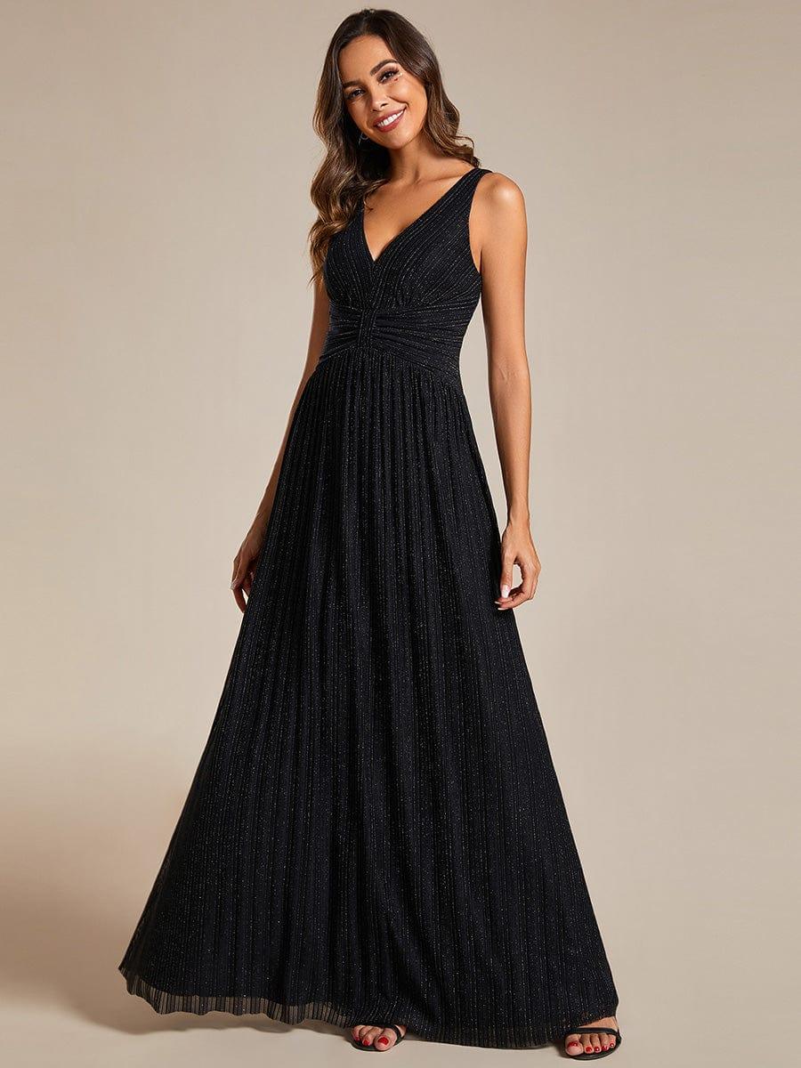 Stunning V-Neck Empire Waist Long Formal Evening Dress