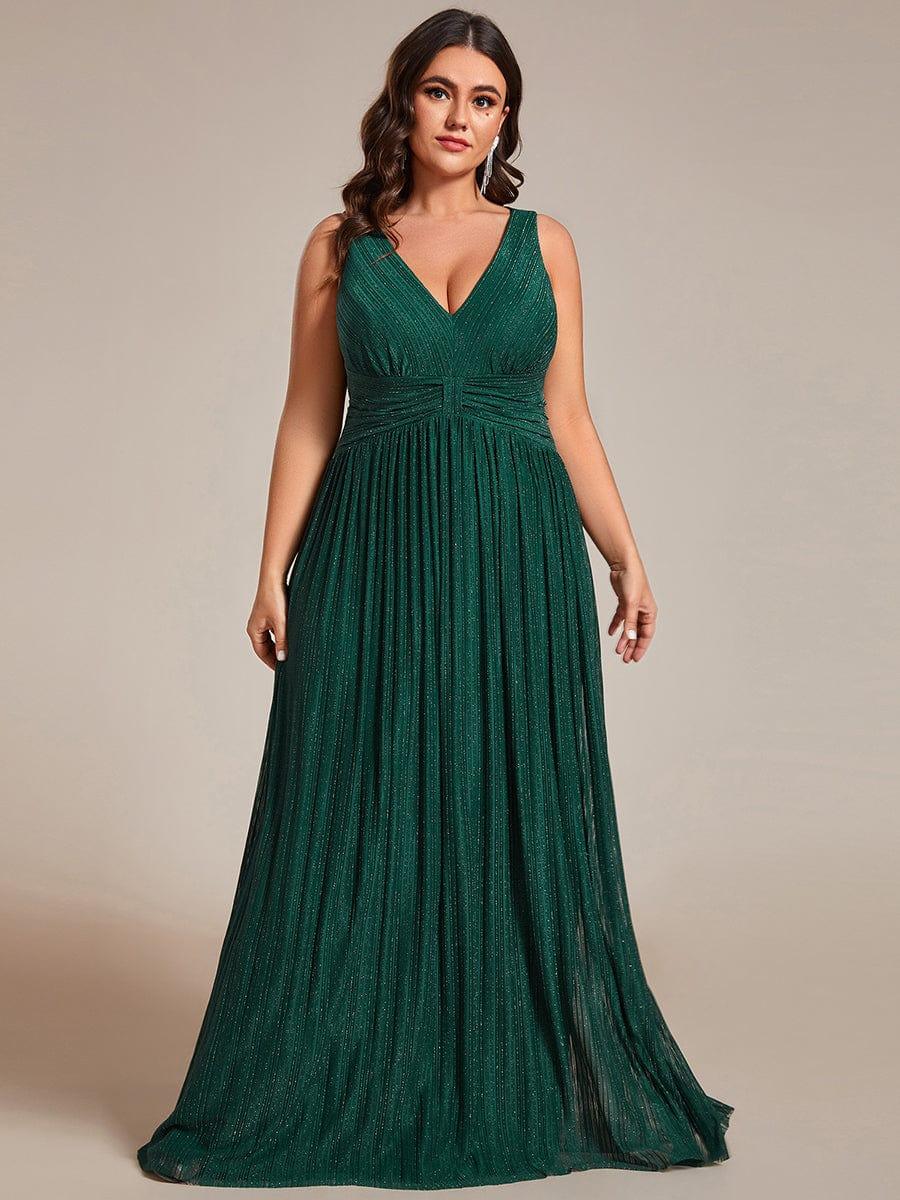 Stunning V-Neck Empire Waist Long Formal Evening Dress
