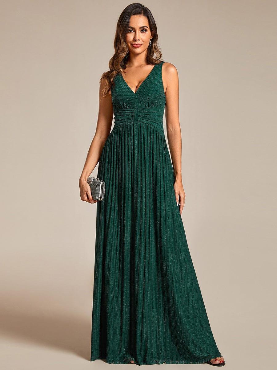 Stunning V-Neck Empire Waist Long Formal Evening Dress