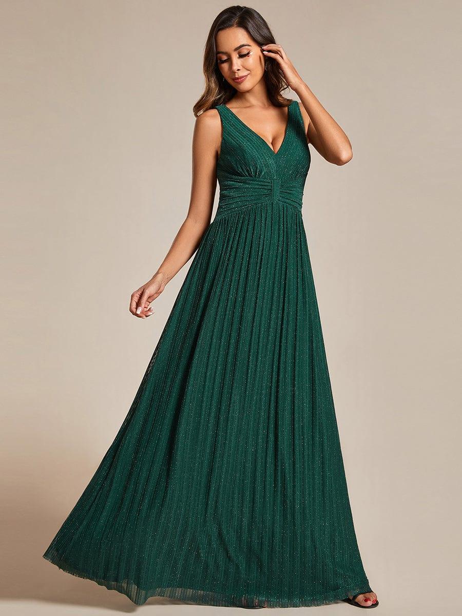 Stunning V-Neck Empire Waist Long Formal Evening Dress