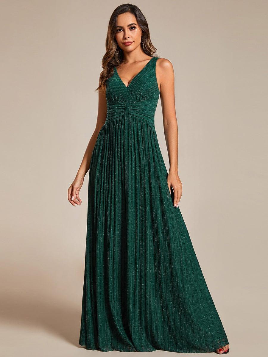 Stunning V-Neck Empire Waist Long Formal Evening Dress