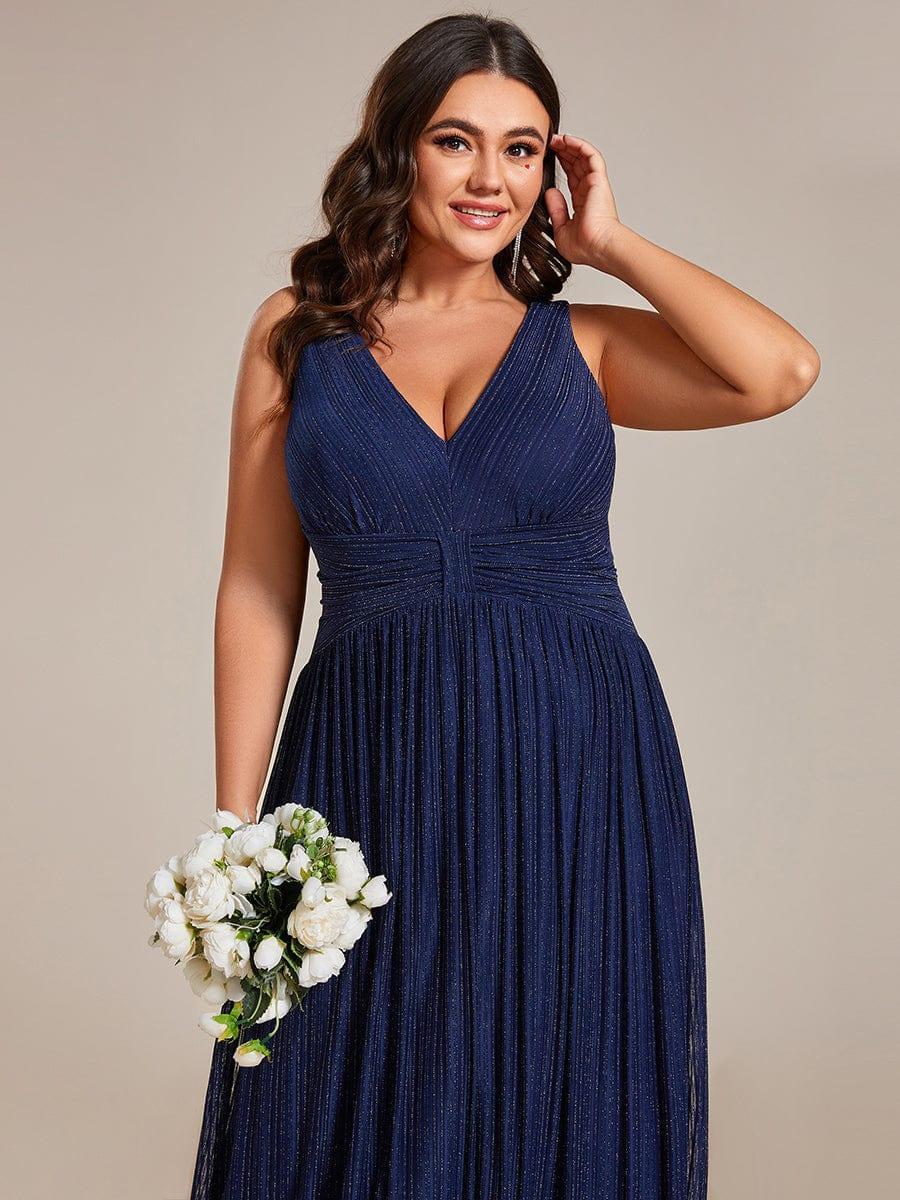 Stunning V-Neck Empire Waist Long Formal Evening Dress