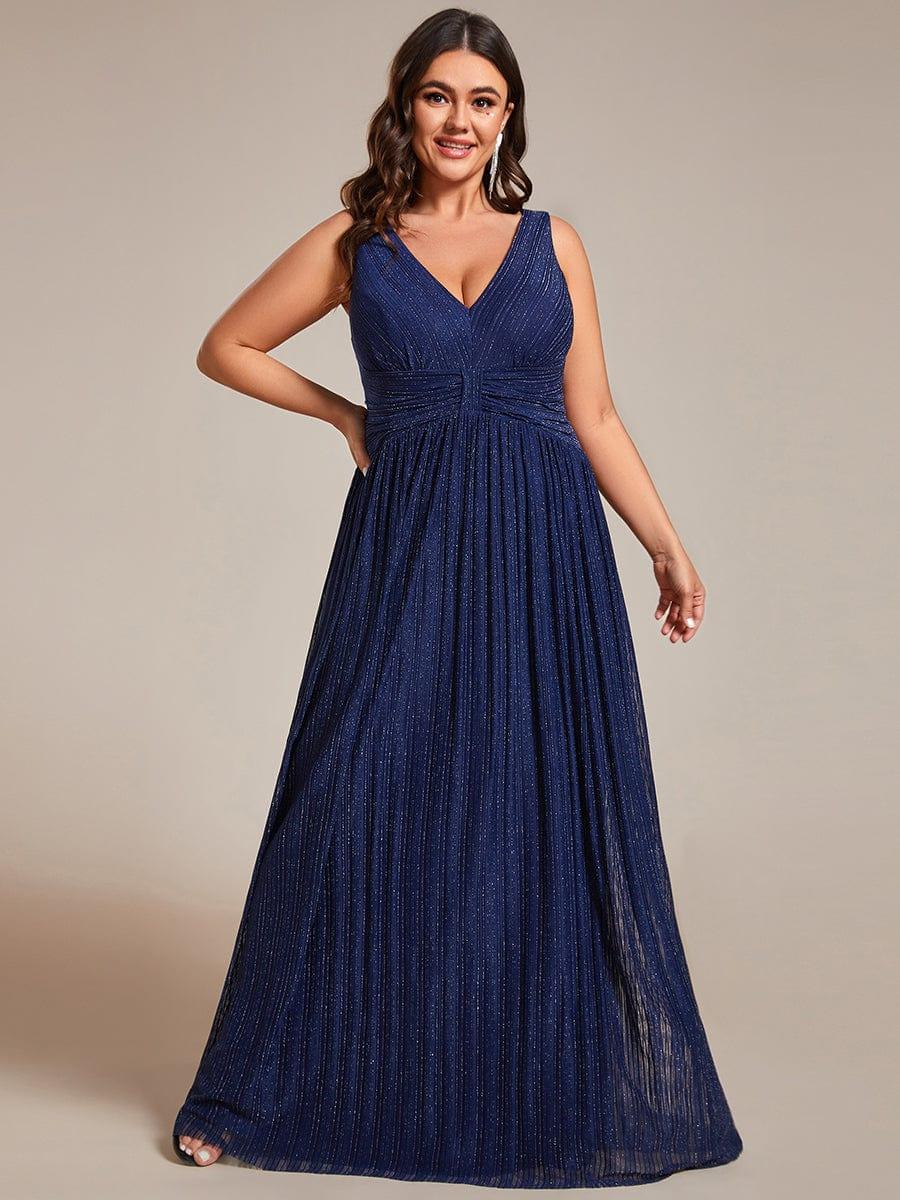 Stunning V-Neck Empire Waist Long Formal Evening Dress