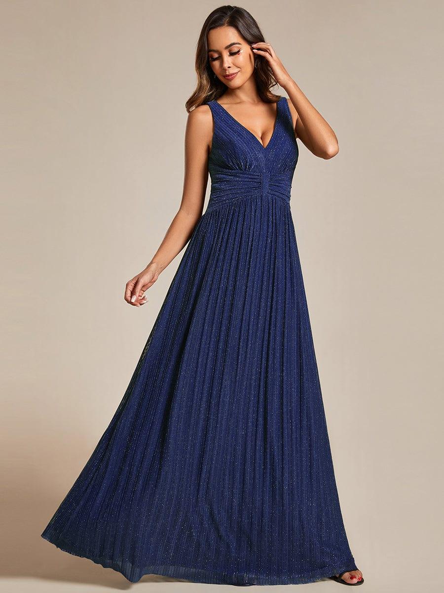 Stunning V-Neck Empire Waist Long Formal Evening Dress