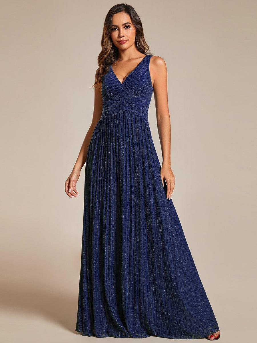 Stunning V-Neck Empire Waist Long Formal Evening Dress