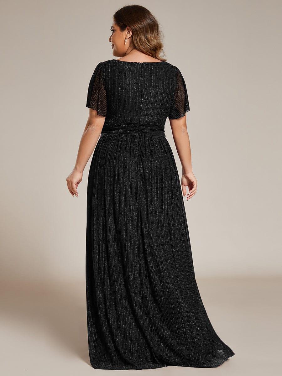 Plus Size Empire Waist Pleated A-Line Formal Evening Dress