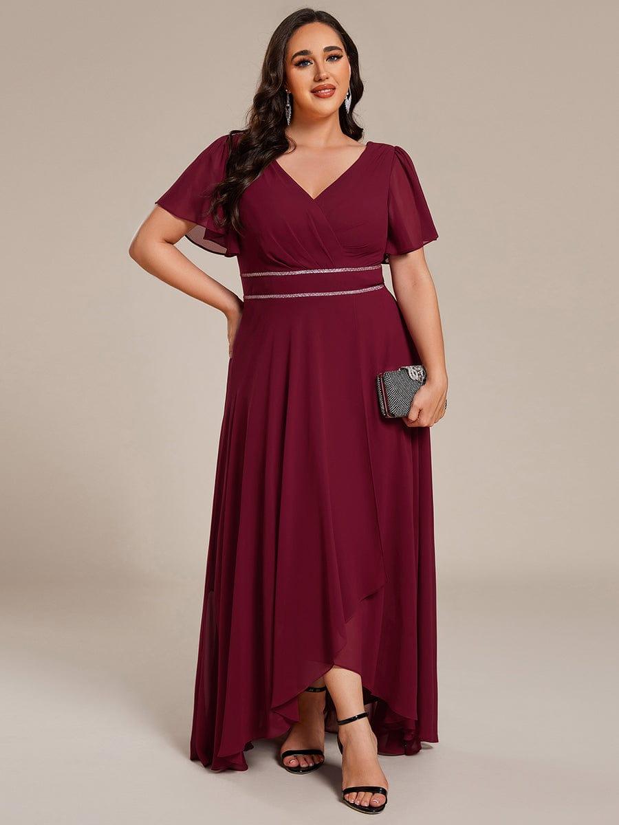 Elegant V-Neck Empire Waist Chiffon Formal Evening Dress