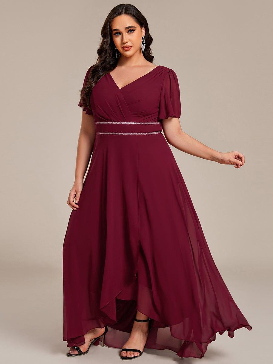 Elegant V-Neck Empire Waist Chiffon Formal Evening Dress
