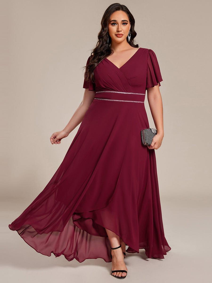 Elegant V-Neck Empire Waist Chiffon Formal Evening Dress