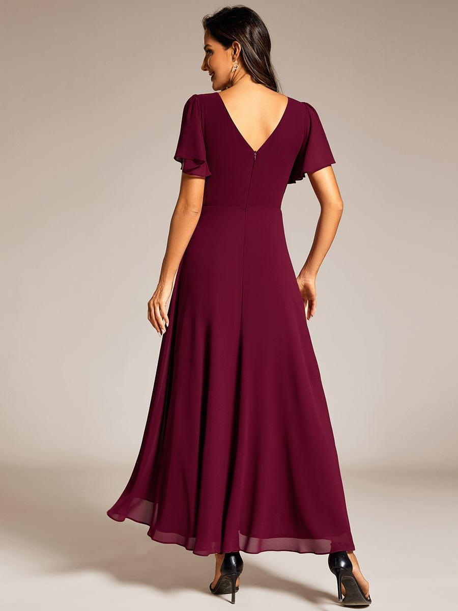 Elegant V-Neck Empire Waist Chiffon Formal Evening Dress