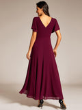 Elegant V-Neck Empire Waist Chiffon Formal Evening Dress