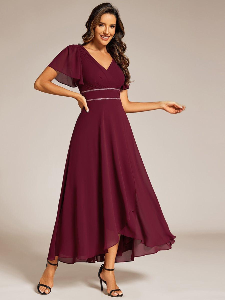 Elegant V-Neck Empire Waist Chiffon Formal Evening Dress