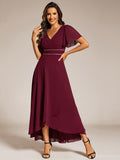 Elegant V-Neck Empire Waist Chiffon Formal Evening Dress