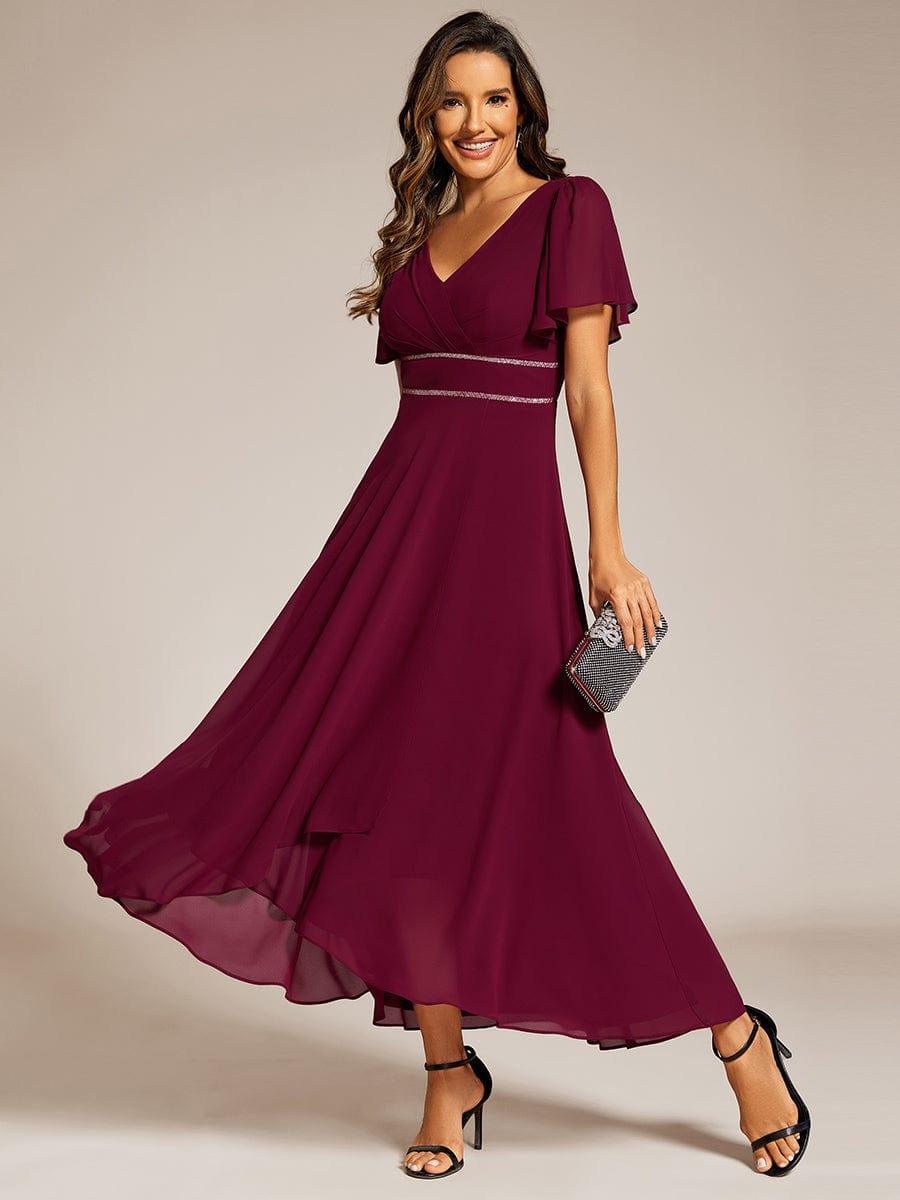 Elegant V-Neck Empire Waist Chiffon Formal Evening Dress