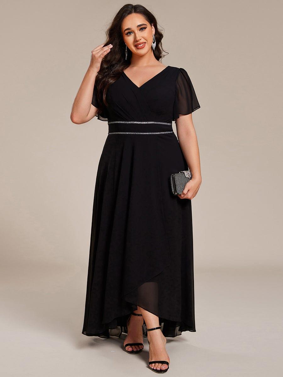 Elegant V-Neck Empire Waist Chiffon Formal Evening Dress