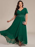 Plus Size Empire Waist Chiffon A-Line Formal Evening Dress