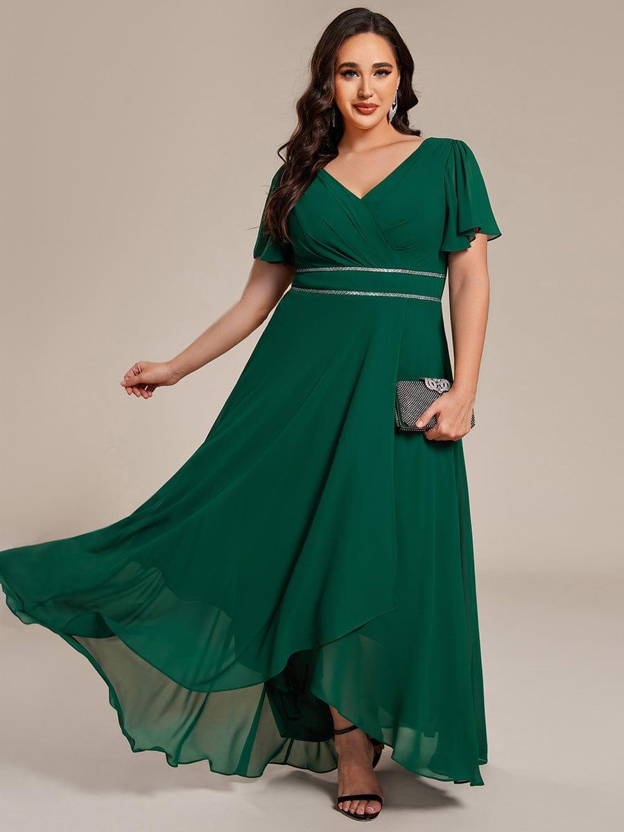 Elegant V-Neck Empire Waist Chiffon Formal Evening Dress