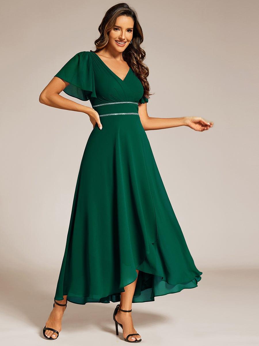 Elegant V-Neck Empire Waist Chiffon Formal Evening Dress