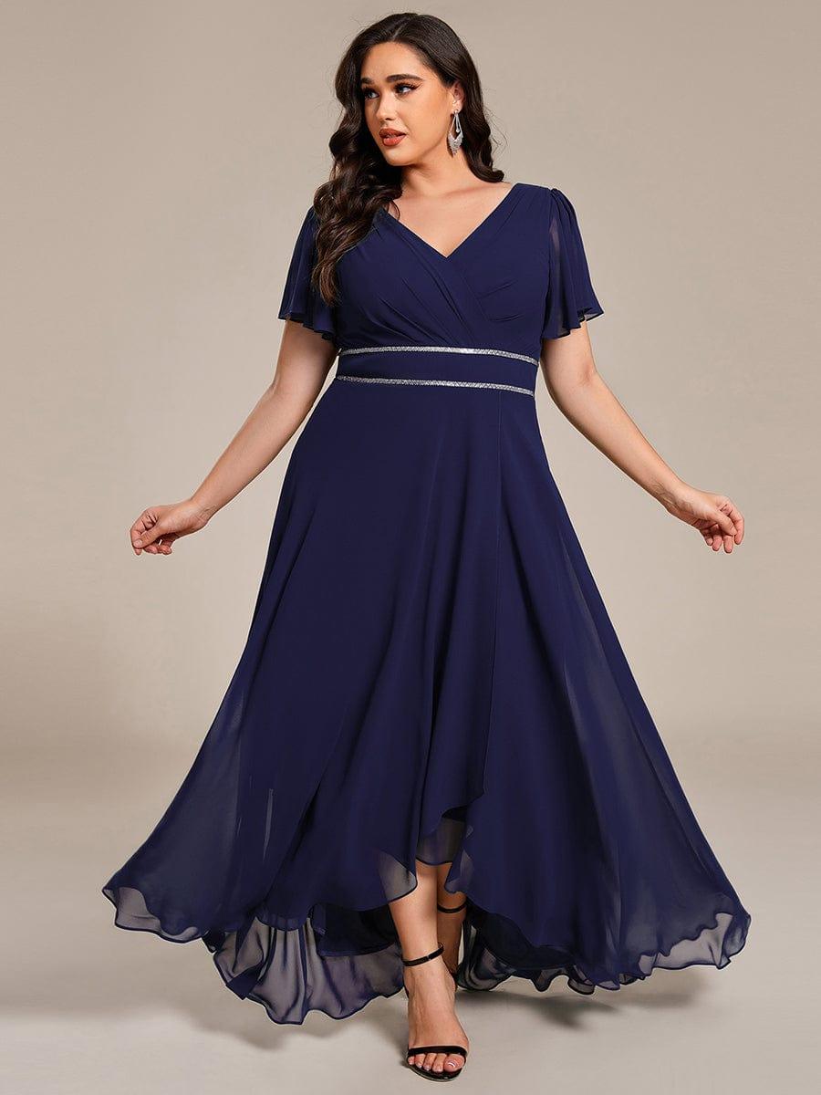 Elegant V-Neck Empire Waist Chiffon Formal Evening Dress