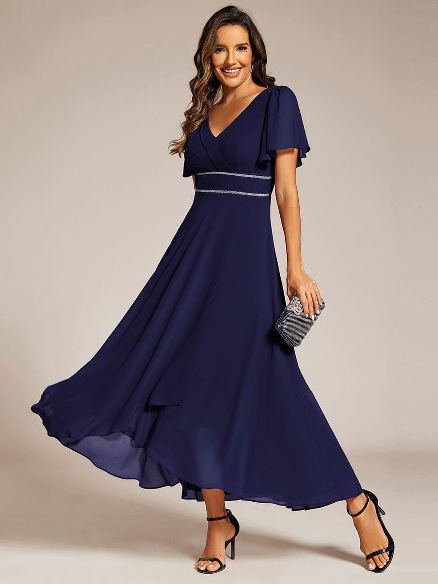 Elegant V-Neck Empire Waist Chiffon Formal Evening Dress
