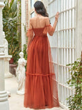 Off the Shoulder Corset Pleated A-Line Bridesmaid Dress