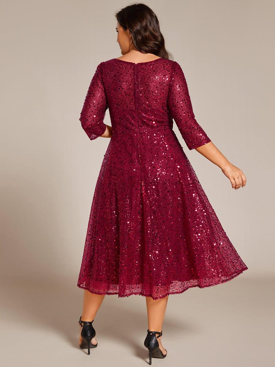 Charming Round Neck Sequin A-Line Wedding Guest Dress
