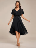 Simple V-Neck Empire Waist A-Line Wedding Guest Dress