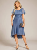 Sparkly Round Neck Empire Waist Wedding Guest Dress