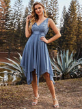 Chic V-Neck Lace Applique A-Line Prom Dress