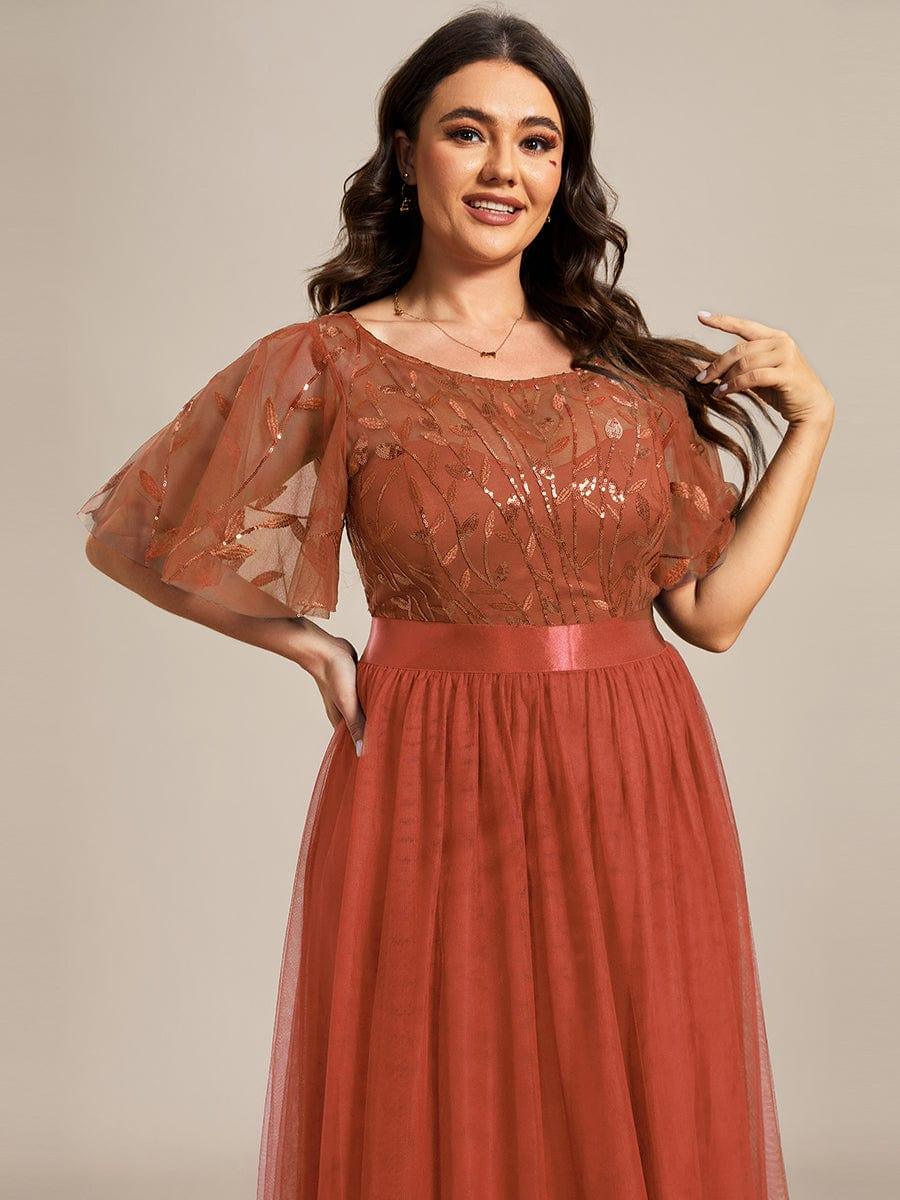 Plus Size Black Embroidery Applique A-Line Evening Dresses