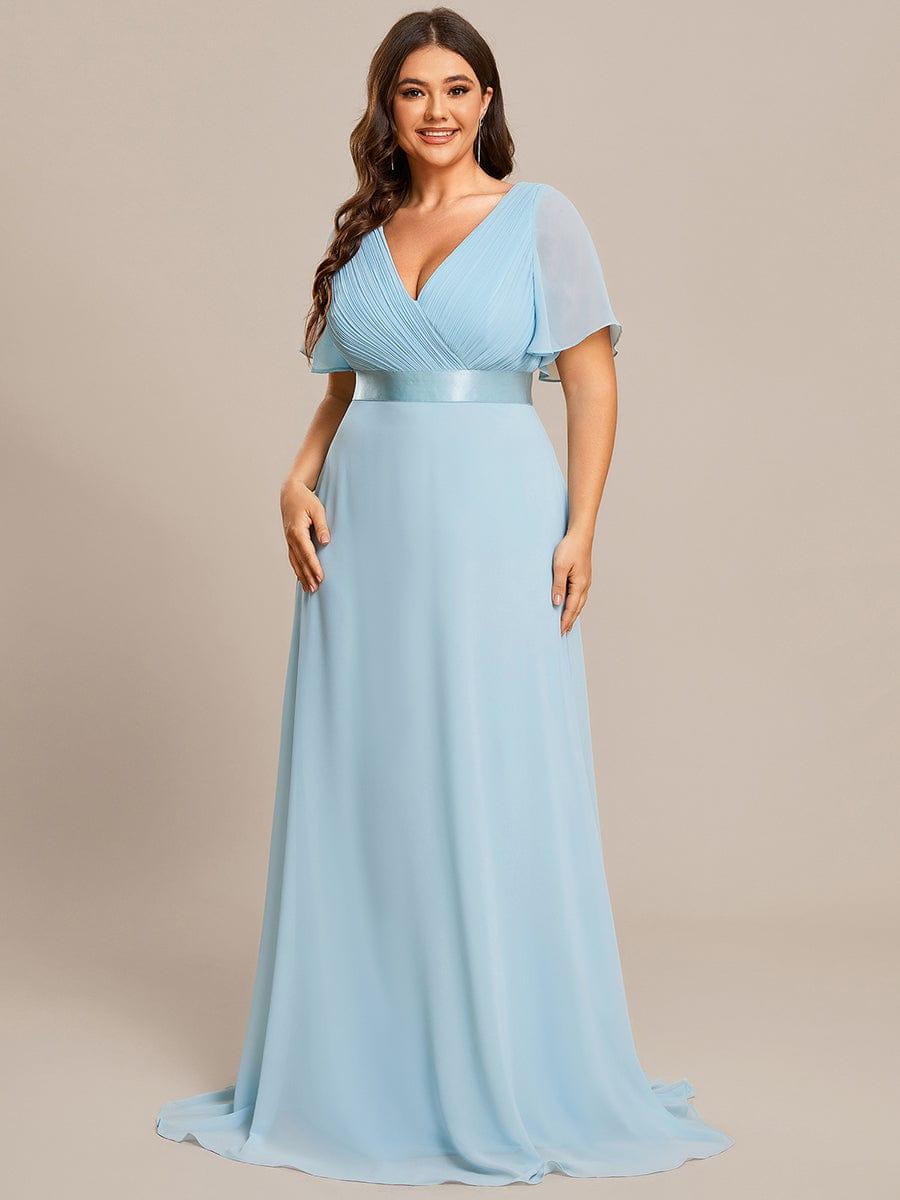 Sky Blue Chiffon Empire Waist Bridesmaid Dress Bestydress Sky Blue Chiffon Empire Waist Bridesmaid Dress Bestydress