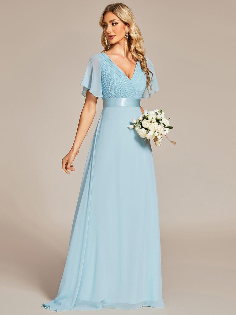 Sky Blue Chiffon Empire Waist Bridesmaid Dress Bestydress Sky Blue Chiffon Empire Waist Bridesmaid Dress Bestydress