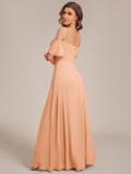 Cold Shoulder Sweetheart Chiffon Bridesmaid Dress with Slit