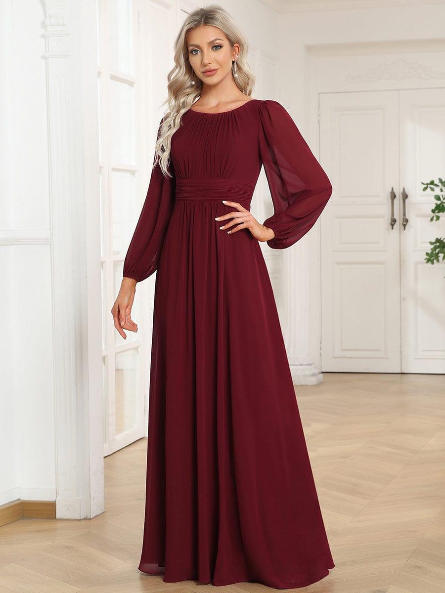 Dark Green High Empire Waist A-Line Mother Dress