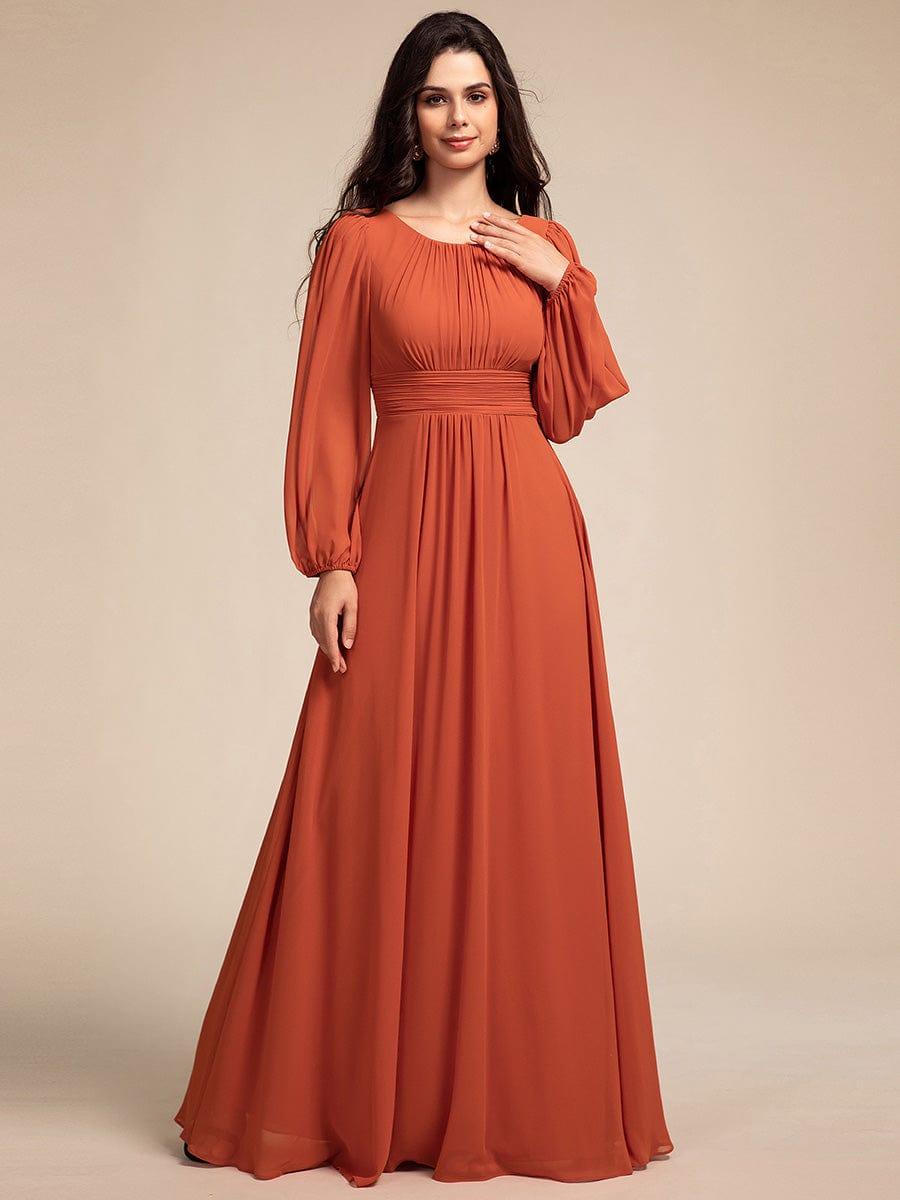 Dark Green High Empire Waist A-Line Mother Dress