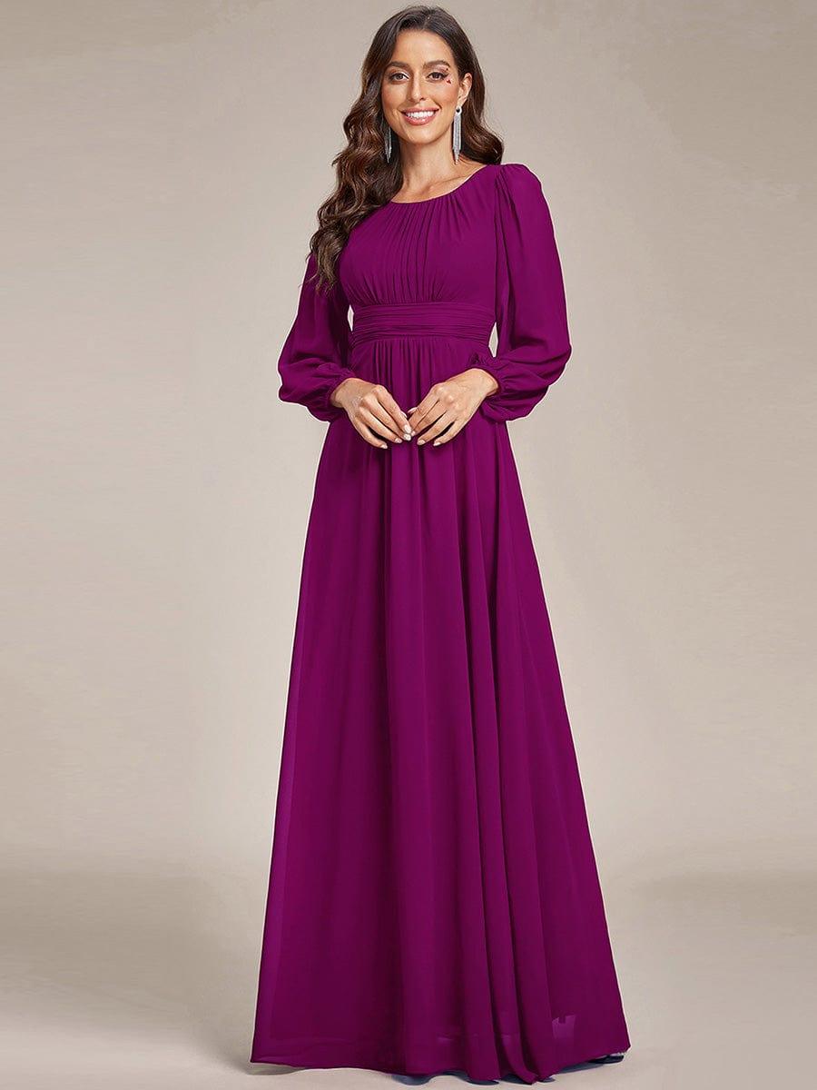 Dark Green High Empire Waist A-Line Mother Dress