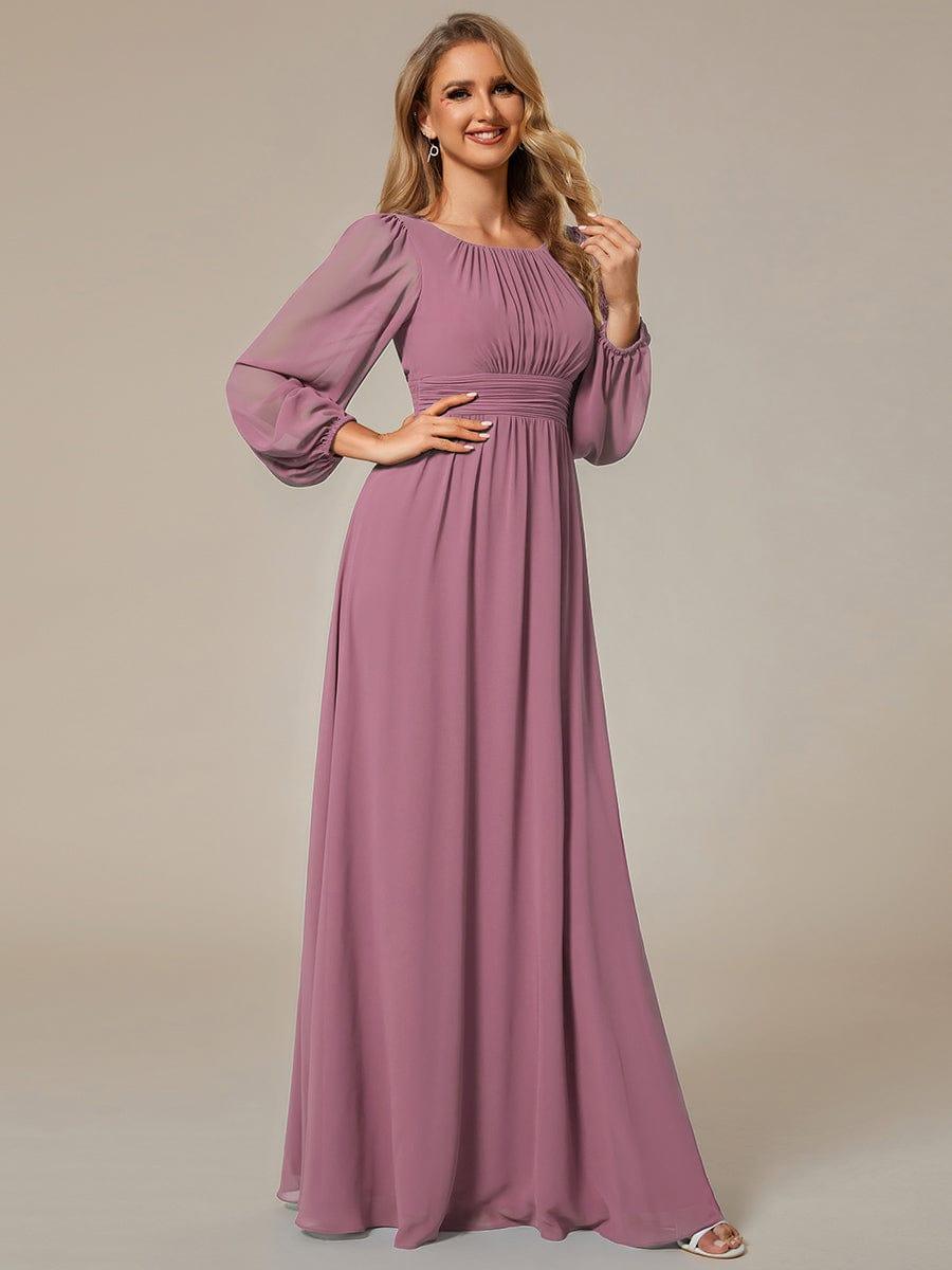 Dark Green High Empire Waist A-Line Mother Dress