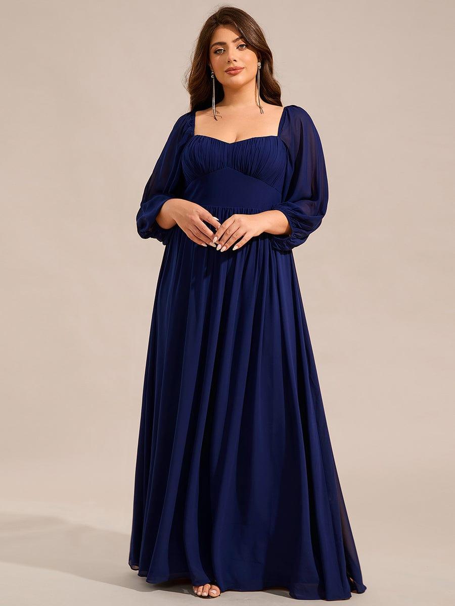 Plus Size Coeset Chiffon Bridesmaid Dress with Sleeves