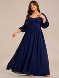 Plus Size Coeset Chiffon Bridesmaid Dress with Sleeves
