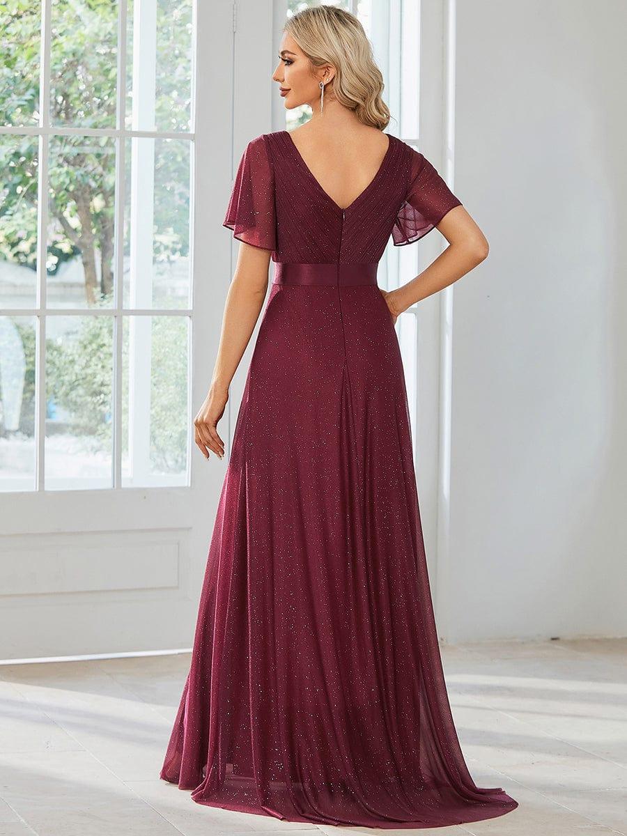 Sparkly Sequin Empire Waist A-Line Wedding Guest Dress Dress