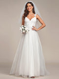 Elegant Straps Lace Applique A-Line Wedding Dress