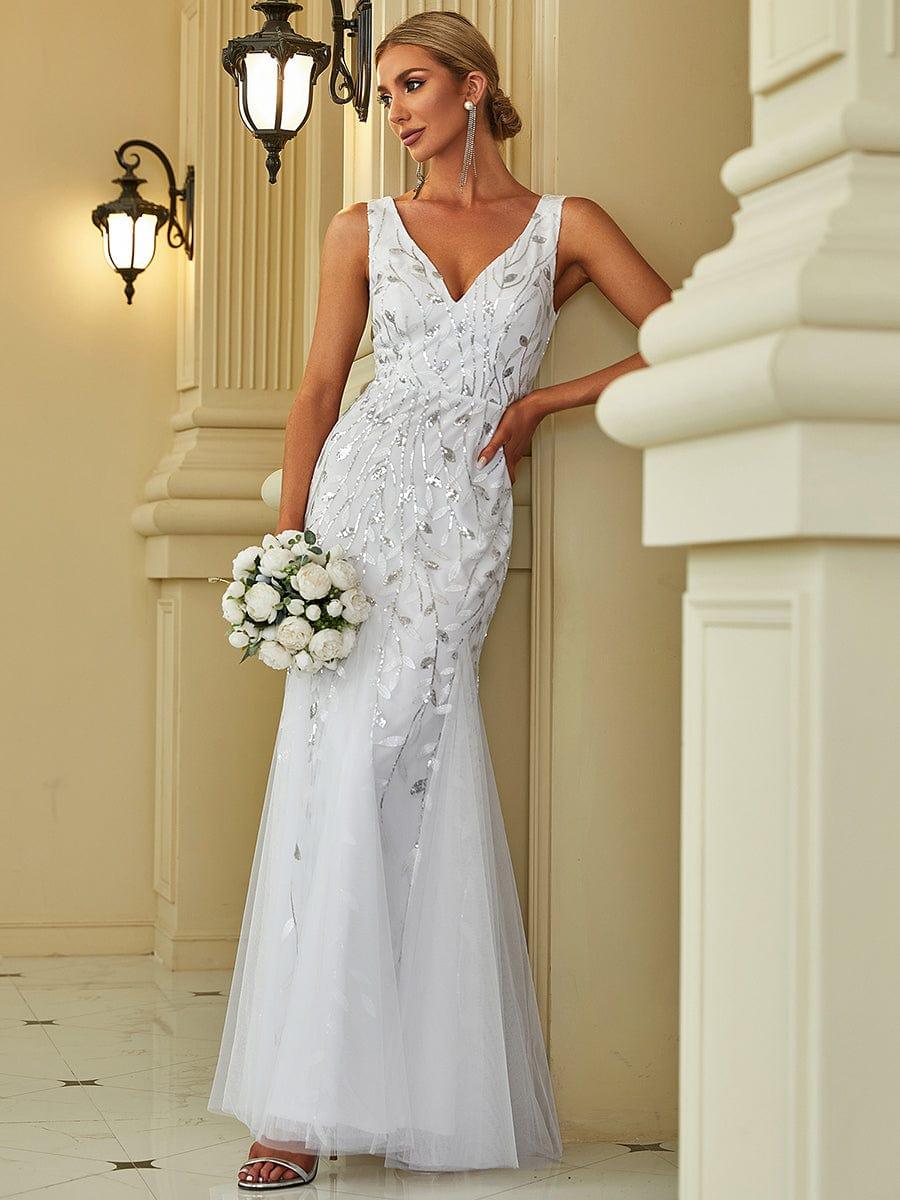Straps Lavender Applique Sequin Mermaid Evening Dress